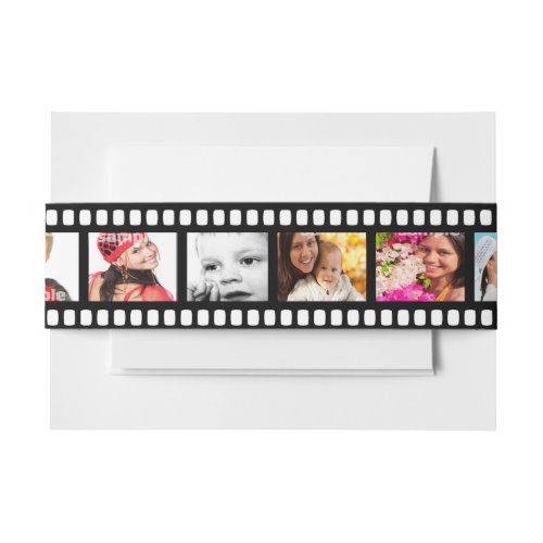 Film Strip Personalized DIY 9 Images Invitation Belly Band