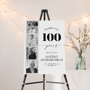 FIlm Strip Photo 100th Birthday Welcome Sign