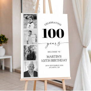 FIlm Strip Photo 100th Birthday Welcome Sign