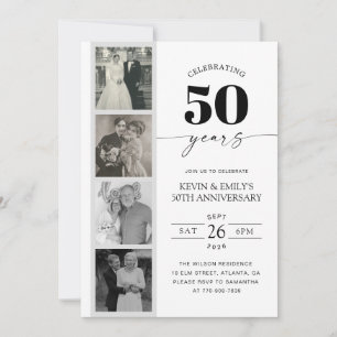FIlm Strip Photo 50th Anniversary Invitation