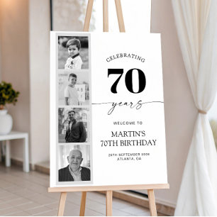FIlm Strip Photo 70th Birthday Welcome Sign