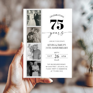 FIlm Strip Photo 75th Anniversary Invitation