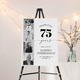 FIlm Strip Photo 75th Birthday Welcome Sign