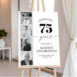 FIlm Strip Photo 75th Birthday Welcome Sign