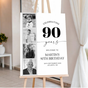 FIlm Strip Photo 90th Birthday Welcome Sign