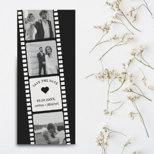 Photo Strip Save the Date Cards & Invitation Templates