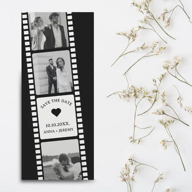 Film Strip Photo Booth Bookmark Save the Date Invitation Zazzle