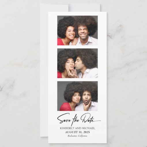 Film Strip Photo Booth Photos Funny Save The Date Zazzle