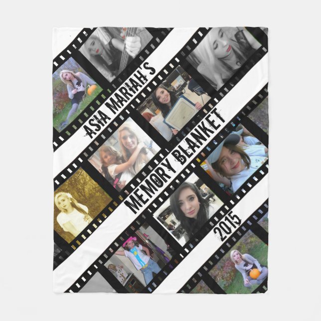 Film Strip Photo frames Fleece Blanket (Front)
