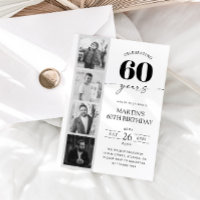 FIlm Strip Photo Minimalist 60th Birthday