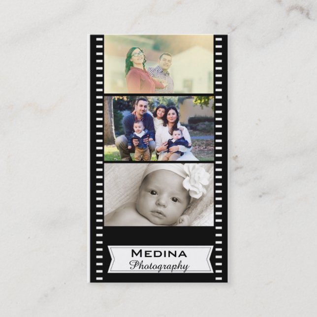 Film Strip Photography Business Cards (Front)