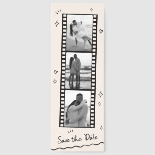 Film Strip Photos Doodles QR Code Save the Date Bookmarks