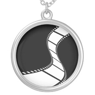 Film Strip Silver Plated Necklace