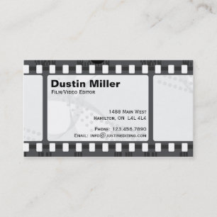 Film Strip - White Business Card