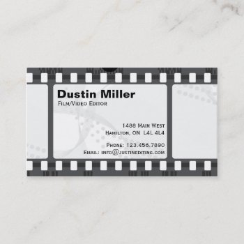 Film Strip - White Business Card by fireflidesigns at Zazzle