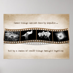Film strip with quote poster