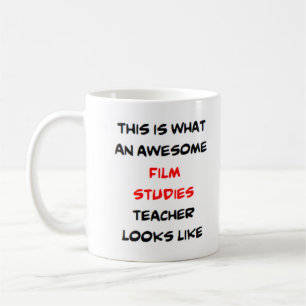 film studies teacher, awesome coffee mug