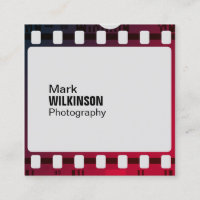 Film tape negative frame square business card