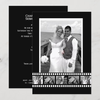 Film Tape Personalized Designer Wedding Invitation