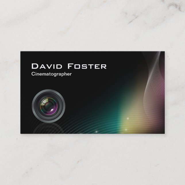 Film TV Photographer Cinematographer Business Card (Front)