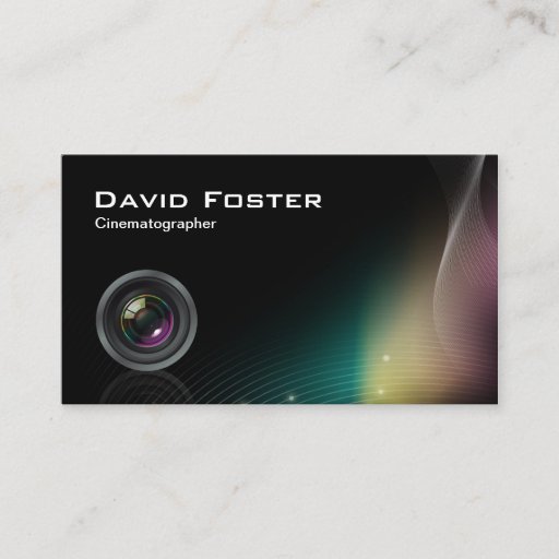 Customizable Film TV Photographer Cinematographer Business Card Template