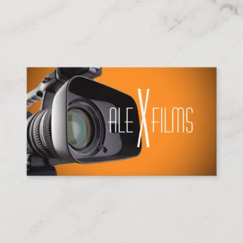 Film Video Camera Movie Director Filming Wedding B Business Card by imageO at Zazzle