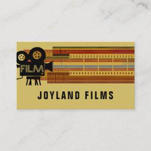 Film Video Camera Movie Director Filming Wedding Business Card