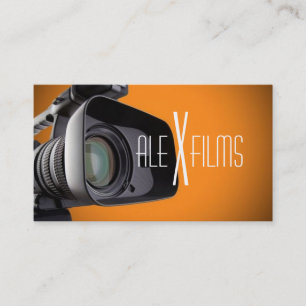 Film Video Camera Movie Director Filming Wedding Business Card