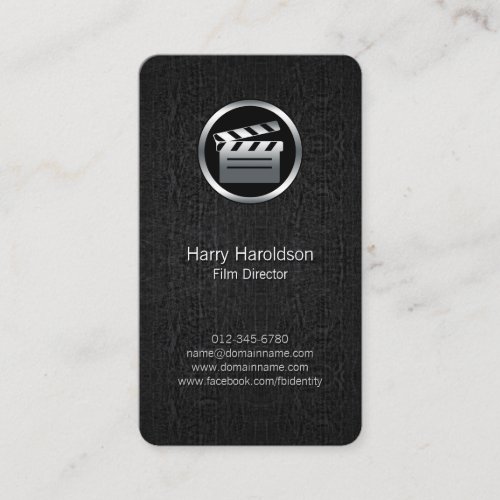 FilmDirector Clapperboard BlackGrunge BusinessCard Business Card