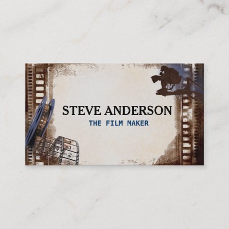 Filming Business Film Director Business Card