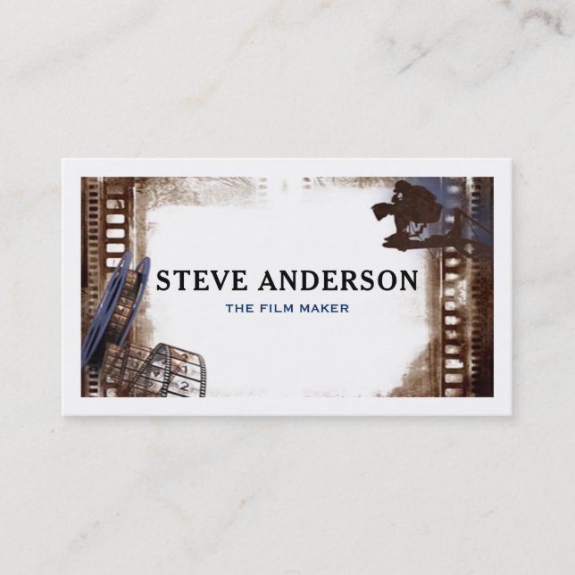 Filming Business Movie Director Photographer Business Card (Front)