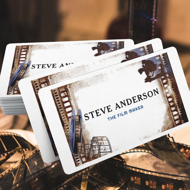 Filming Business Movie Director Photographer Euro Card (Size: Euro, 3.346" x 2.165")