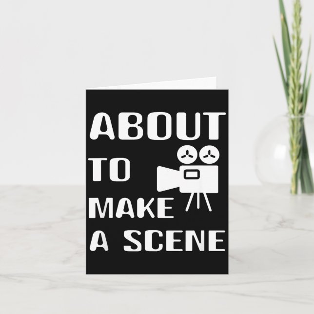 Filmmaker About To Make A Scene Film Making Movie  Card (Front)