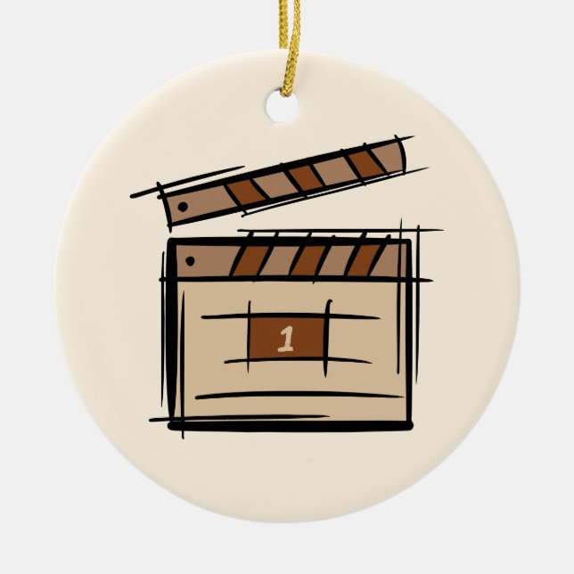 Filmmaker, actor, film director producer gift idea ceramic ornament (Front)
