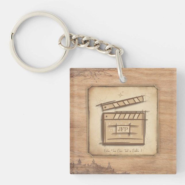 Filmmaker, actor, film director producer gift idea keychain (Front)