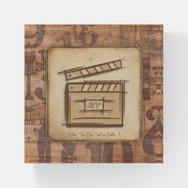 Filmmaker, actor, film director producer gift idea paperweight (Front)