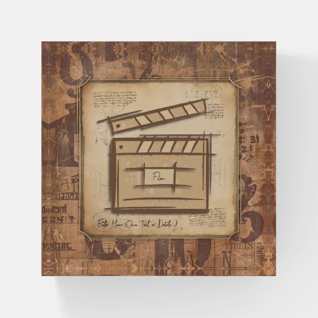Filmmaker, actor, film director producer gift idea paperweight (Front)