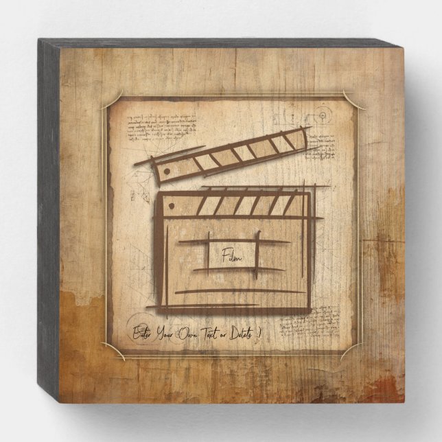 Filmmaker, actor, film director producer gift idea wooden box sign (Front Horizontal)