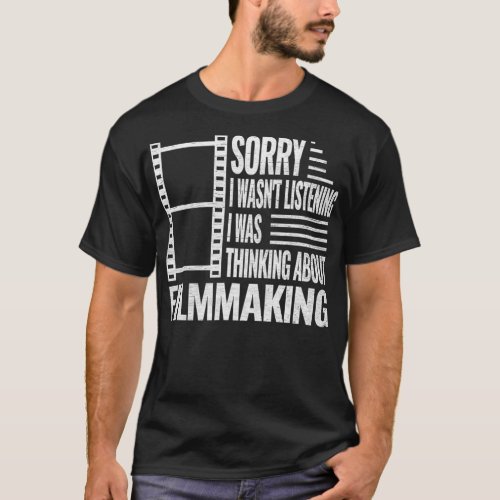 filmmaker camera cinema movie director filmmaking  T_Shirt