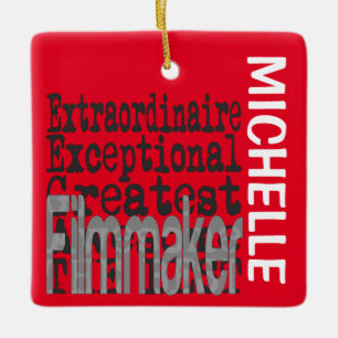 Filmmaker Extraordinaire CUSTOM Ceramic Ornament