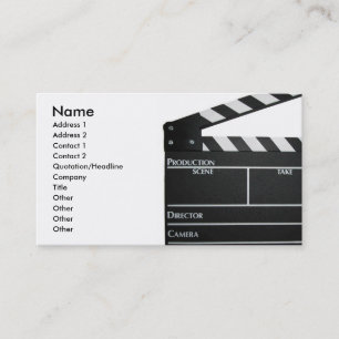Filmmaker Film director producer business card