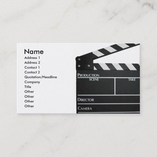 Customizable Filmmaker Film director producer business card