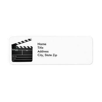 Filmmaker Film Slate Clapboard Movie Address Label by Progger at Zazzle