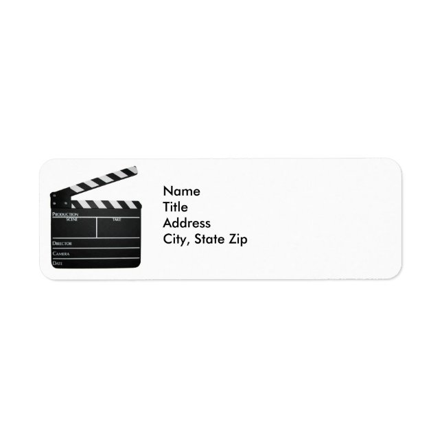 Filmmaker Film slate clapboard movie Address Label (Front)