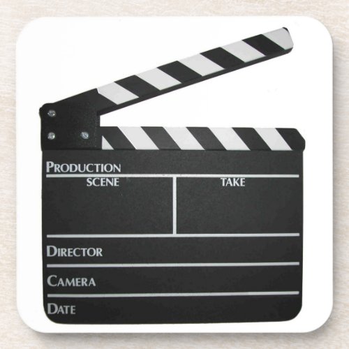 Filmmaker Film slate clapboard movie coasters