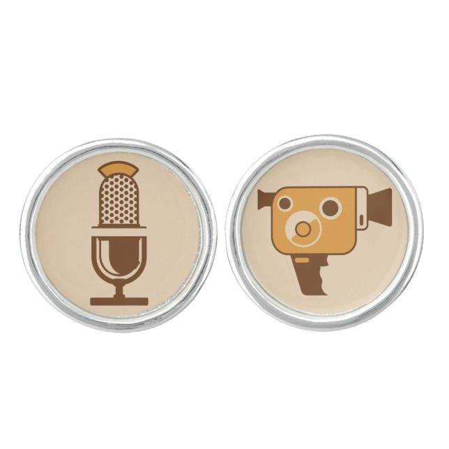 Filmmaker Movie Camera Cufflinks (Front)