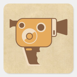 Filmmaker Video Camera Square Sticker