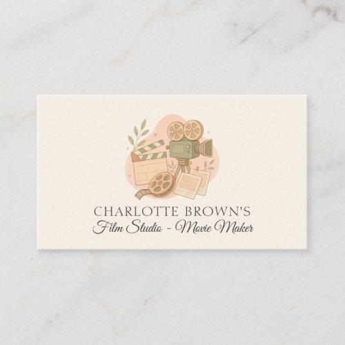 Filmmaker Vintage Cinema Video Production Business Card