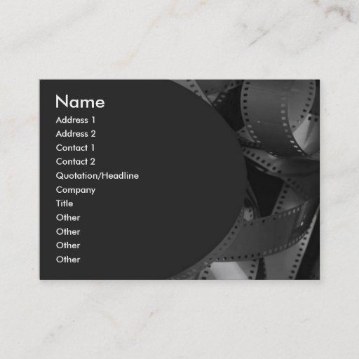 Customizable Filmstrip Business Card