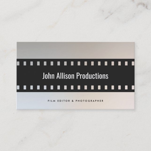 Filmstrip Filmmaker Cinematographer Business Card (Front)